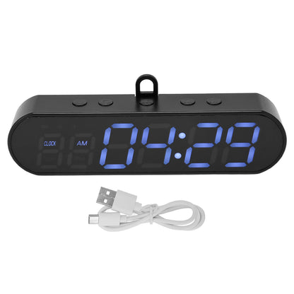 Portable Gym Timer, LED Display Interval Timer with Time Progress Bar/Rounds, Countdown/Up Stopwatch, Buzzer & Rechargeable Powered Battery Workout Timer for Home Gym Fitness