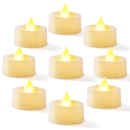 Homemory 50-Pack Flameless LED Tea Lights Candles Battery Operated, 200+Hour Fake Electric Candles TeaLights for Votive, Halloween, Ofrenda, Diya, Wedding Centerpiece Table Decor, Funeral, Christmas