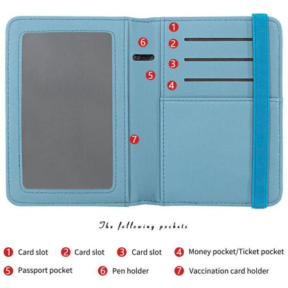ZOPPEN Passport Holder Wallet, Passport Cover Travel Wallet Women Travel Essentials Accessories Document Organizer Travel Must Haves Rfid Blocking Cover Case for Women and Men, Blue