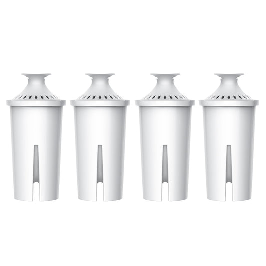 AQUA CREST CF06A Replacement for Brita® Filter, Brita® Water Pitchers and Dispensers, Classic OB03, Mavea® 107007, and More, NSF Certified Pitcher Water Filter, 4 Pack