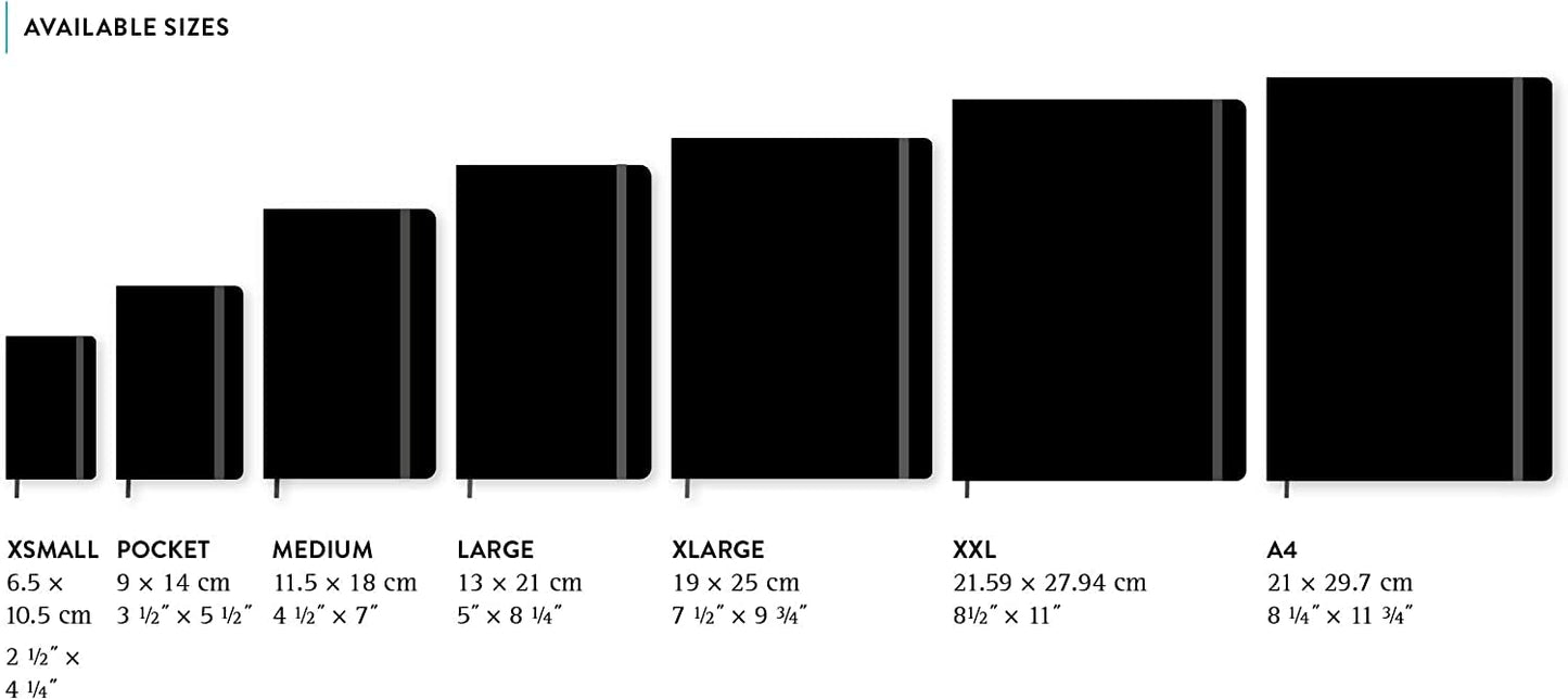 Moleskine Classic Notebook, Extra Large, Plain, Black, Hard Cover (7.5 x 10)