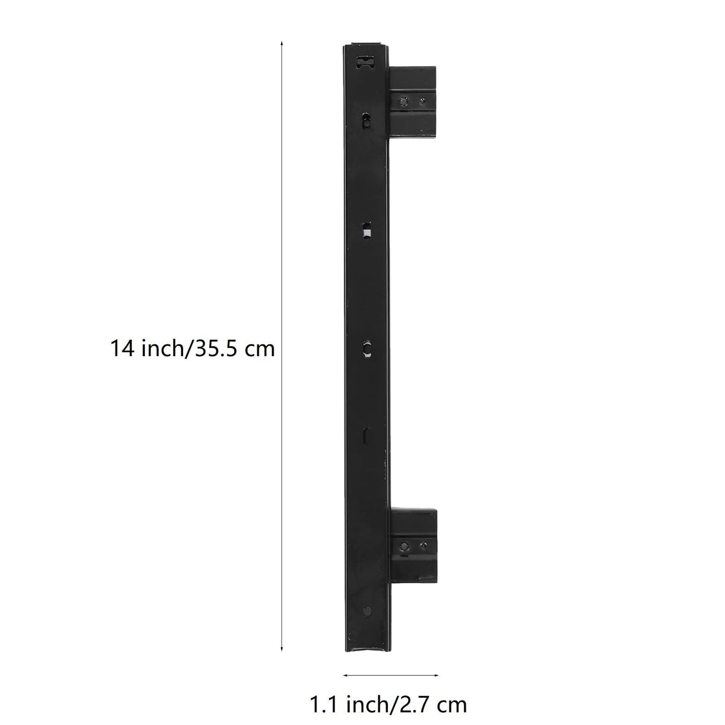 Veemoon Under Desk Keyboard Sliding Rails, 14-23 Inch Ball Bearing Slides Hardware Kit Pull Out Computer Keyboard Tray Slides Adjustable Hanging Rail Bracket Telescopic Drawer Runners (27MM Width)