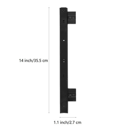 Veemoon Under Desk Keyboard Sliding Rails, 14-23 Inch Ball Bearing Slides Hardware Kit Pull Out Computer Keyboard Tray Slides Adjustable Hanging Rail Bracket Telescopic Drawer Runners (27MM Width)