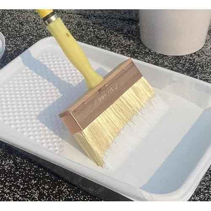 Great Andrew 7 Inch Deck Stain Brush, Deck Paint Brush, Wide Large Brush for Staining Wood Wall Fence, Lime Wash Paint Brush Applicator for Smooth Rough Textured Surfaces, Home Repair Painters Tools