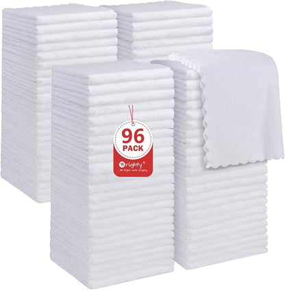 Orighty Washcloths 96 Pack, Ultra Soft Face Cloths 12 x 12 inch, Absorbent &