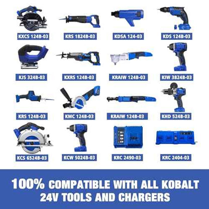 6000mAh for Kobalt 24V battrty Kobalt 24V Max Replacement Battery for All Kobalt 24V Tools Replace for Kobalt 24V Max Battery KB624-03 KB524-03 KB424-03 KB224-03 KB124-03-FBA Shipping