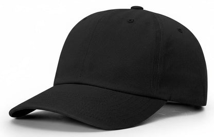 Stitch and Bill Mens Athletic Deep-Crown Baseball Cap 100% Soft Cotton Unstructured Dad Hat Outdoors Adjustable (US, Alpha, One Size, Black Cotton Soft Panel)
