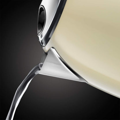 Russell Hobbs Colours+ 24994-70 Kettle [1.0 L] Stainless Steel Cream (2400 W, Quick Boil Function, Removable Limescale Filter, External Water Level Indicator, Small Travel Kettle)