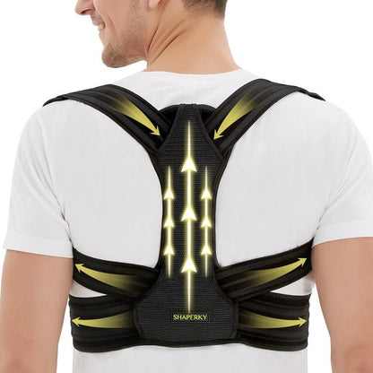 Posture Corrector for Women and Men, Adjustable Upper Back Brace for Posture Hunchback Support and Providing Pain Relief from Neck, Shoulder, and Upper Back (1, Small/Medium)