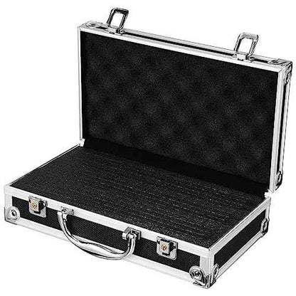 DOITOOL Portable Aluminum Alloy Toolbox with Lock Multifunctional Storage Case for Tools and Instruments Right Angle Design Soft Padded Protection Dimensions