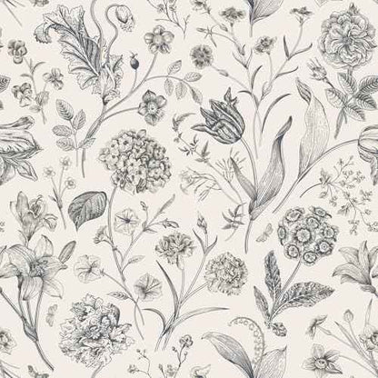 Black and Beige Peel and Stick Wallpaper Botanical Contact Paper 16.9inch x 118.1inch Floral Wall Paper Peel and Stick for Bathroom Bedroom Removable Self Adhesive Wallpaper Decor Vinyl