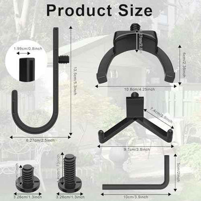 23 Piece Shed Storage Hooks Kit, Heavy Duty J/U/V Shape Tool Hangers with Screws, Compatible with Suncast, Craftsman Shed Shelves & Accessories