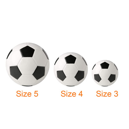 SPDTECH Soccer Ball Size 5 with Pump Needle Classic White Black Thicker PU Tight Weaved Suitable for Youth Boy League Game Trainning Practice or Gift