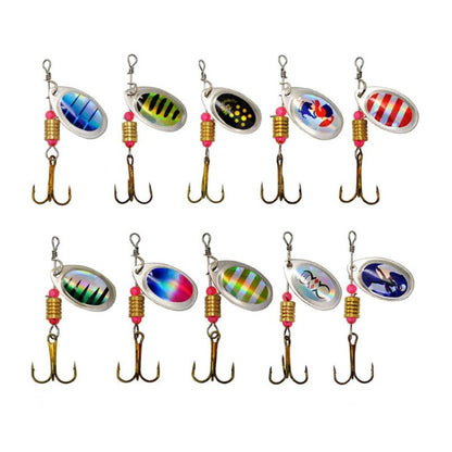 10-PCS Rotating Composite Lure Trout Lures Set – Lightweight and Versatile Fishing Hooks for All Angling Scenarios