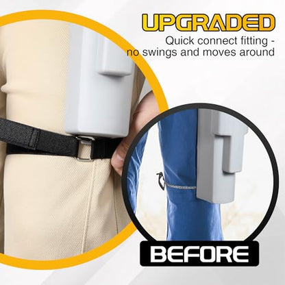 Feekoon Upgraded Window Cleaning Holster with Belt and Quick Connect Leg Strap, Detachable Side Bucket on an Adjustable Belt, Window Washing Tool, Hold All Generic Squeegees and Scrubbers