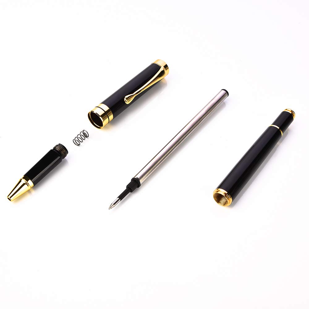 iMeaniy Luxury Ballpoint Pen Writing Set,Elegant Fancy Pens for Signature Colleague Students Boss,Executive Nice Pens for Business Birthday with Gift Box,2 extra 0.5 mm refill(2 pens)