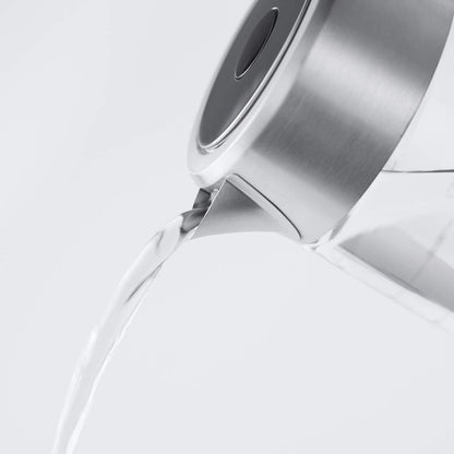 Russell Hobbs Kettle Glass & Stainless Steel Small [0.8 L] Compact (2200 W, Blue LED Lighting, Removable Limescale Filter, Small Travel Kettle) Tea Maker 24190-70