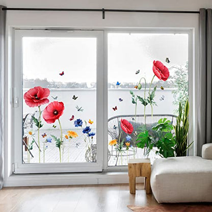 Wall Decals Vinyl Stickers, Removable Murals, Flowers Theme