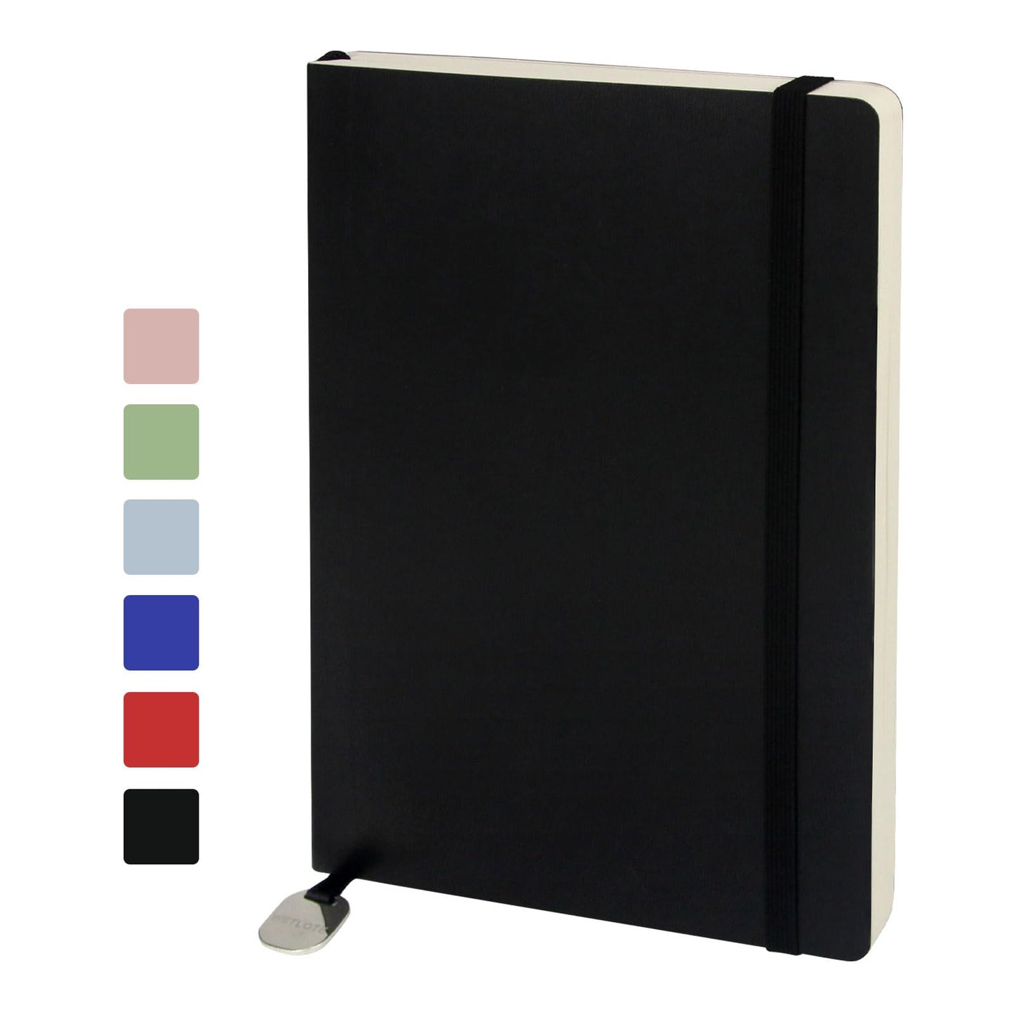 WETLOTE A5 Journal Notebook，Soft Cover - 5.6"x8.25" Line/Grid/Blank, 208 Pages, Soft Leather Journal for Home, Work & School(black,blank)