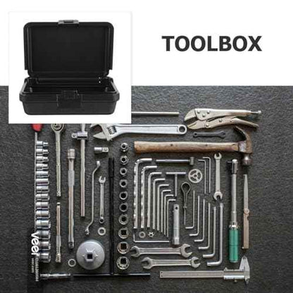 DOITOOL 4 Pcs Portable Tool Storage Box Hard Case Small Tool Box Travel Carrying Case for Craft Storage Household Hardware Organizer (6.2x4.7x2.3in)