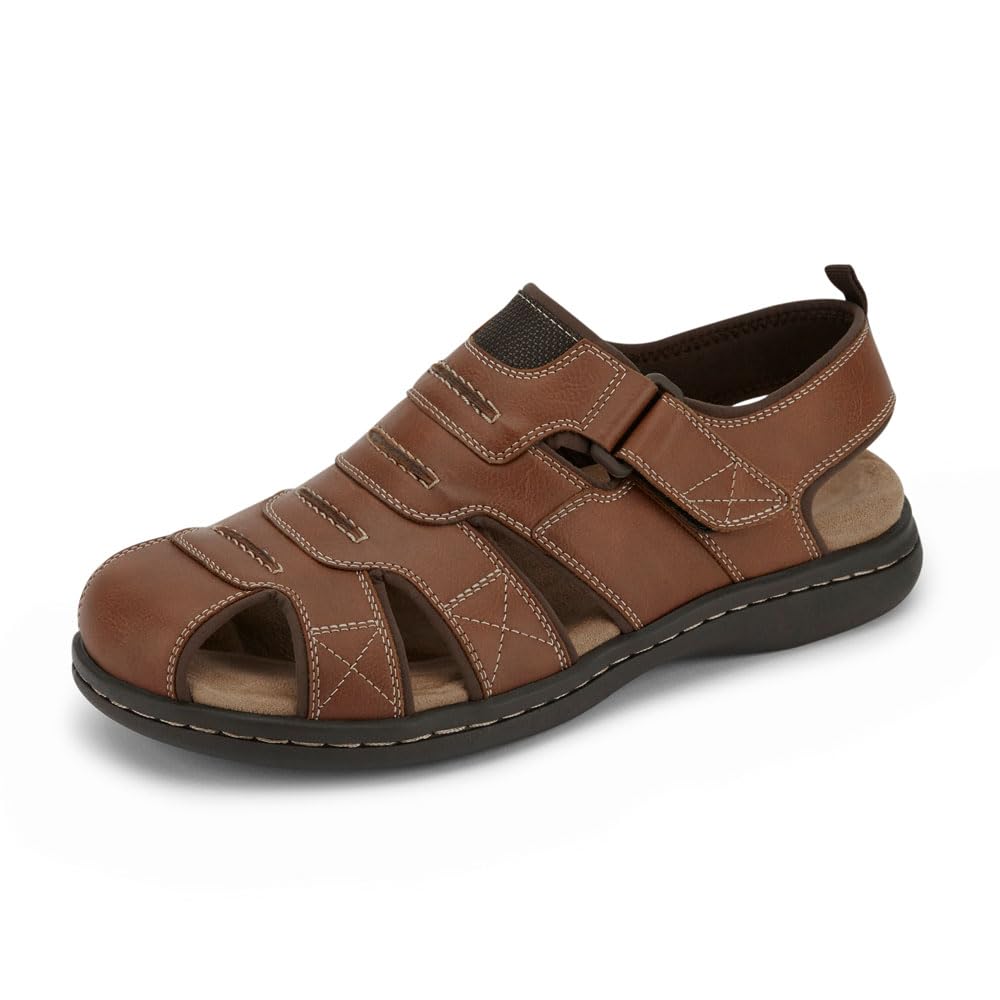 Dockers Mens Searose Outdoor Sport Fisherman Sandal Shoe Rust, 8