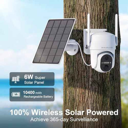 4G LTE Cellular Security Camera No Internet Needed, No wifi Security Camera Outdoor wireless, Wireless Security Camera Outdoor with SIM Card, 360 PTZ, Human Sensor, SD/cloud, 2-way Talk, IP66