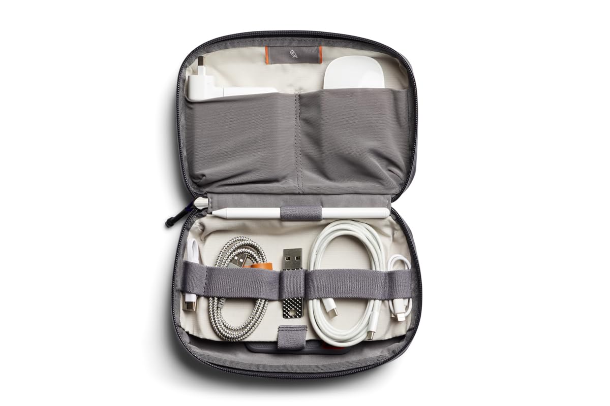 Bellroy Tech Kit, tech Accessories Zip Pouch (Power Bank, Phone Charger, Cables, Earbuds) - ArcadeGray