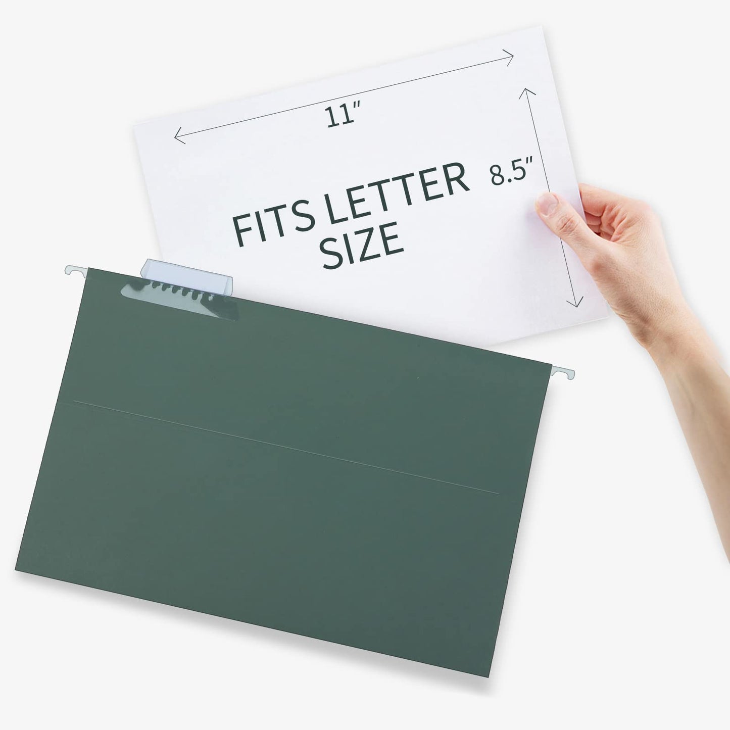 HERKKA Extra Capacity Hanging File Folders, 60 Pack Reinforced Letter Size Hanging Folders with Heavy Duty 2 Inch Expansion, Designed for Bulky Files, Medical Charts, Green