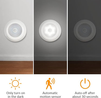 DLLT Battery Operated Motion Sensor Light Indoor, Battery Powered Ceiling Light with 300LM, 5000K, 5.9 inch Wireless Ceiling Light for Closet Stair Hallway Shower Shed Garage Pantry Basement