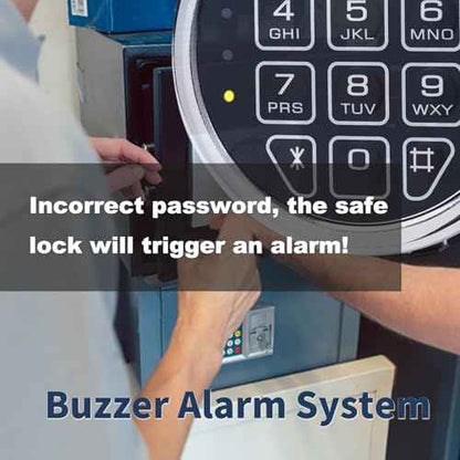 Gun Safe Lock with Programmable Electronic Keypad, Password Electromagnetic Lock with 2 Override Keys, Lock Fits High Security Safe Box and Security Cabinet (Solenoid with Override Keys)