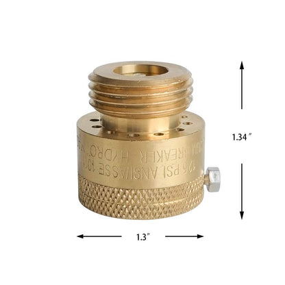 HYDRO MASTER Vacuum Breaker Valve,Hose Bib Backflow Preventer, 3/4 Inch, Brass Finish