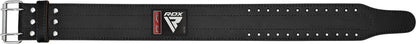 RDX Weight Lifting Belt for Men Women, IPL USPA Approved, 6mm Thick 100% Leather, 4” Powerlifting Back Support, Squat Deadlift Bodybuilding Exercise Fitness Gym Workout Strength Training up to 700 LBS