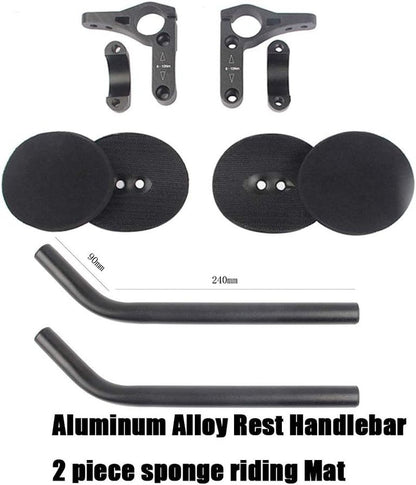 Aero Bars for Bicycle | Aluminum Alloy TT Handlebars - Black Armrest for Mountain & Road Bikes