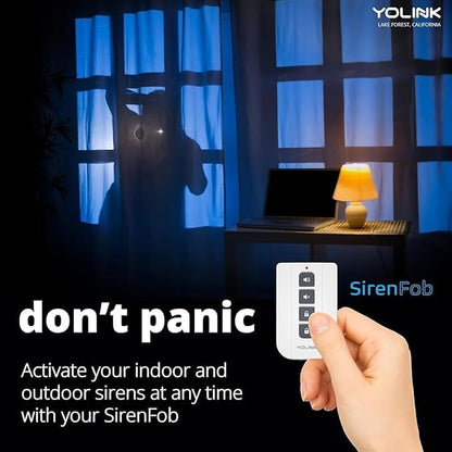 YoLink Outdoor Security Siren & Smart Alarm Controller Kit - Loud 110 dB, Wireless, Battery-Powered, 1/4 Mile Range, Android-iOS App, Alexa, Google, IFTTT, Home Assistant, Hub Required!