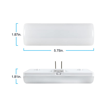 GE Ultrabrite LED Light Bar Night Lights Plug Into Wall Room Decor Ambient Lighting Dusk to Dawn Sensor Bright Nightlight, White, 100 Lumens, 2 Pack