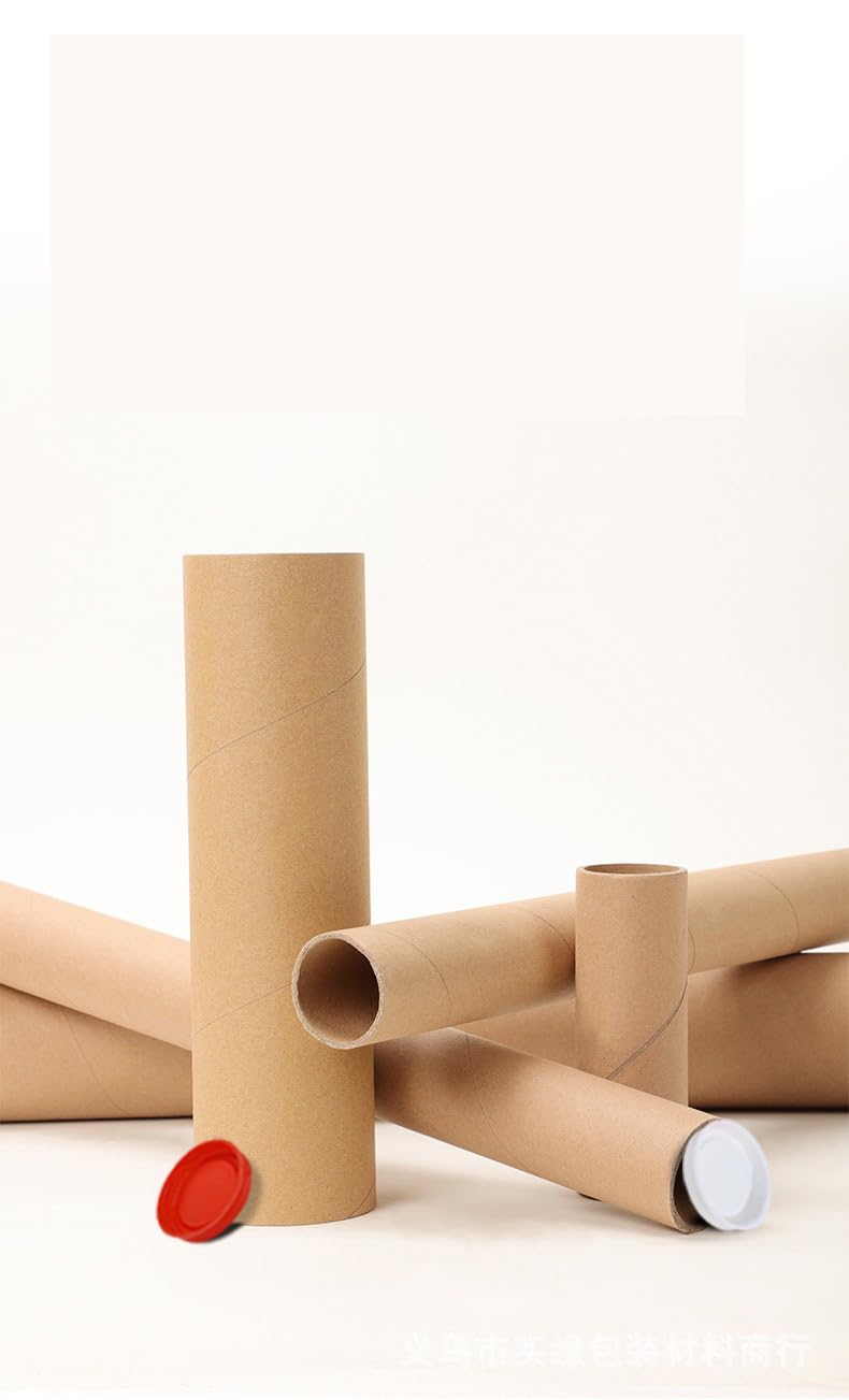 Anscher 12-Pack Mailing Tubes with Caps, 2x15-Inch Kraft Paper Poster Tubes are essential for safely shipping documents, posters, artwork, and other delicate items.
