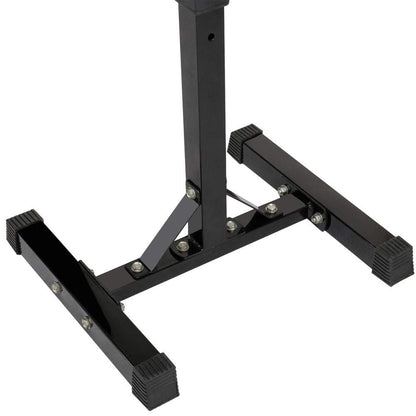 Yaheetech Pair of Adjustable Squat Rack Standard 44-70 Inch Barbell Rack, Solid Steel Squat Stands Bench Press Storage Home Gym Portable Dumbbell Stands