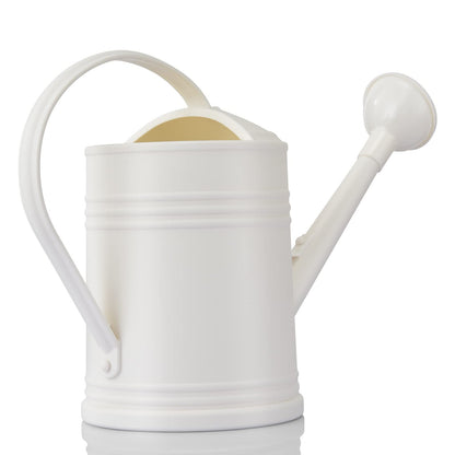 OKREK Plastic Watering Can for Indoor Plants Outdoor Garden Flowers - House Plant Watering Can with Sprinkler Head (1/2 Gallon, White)