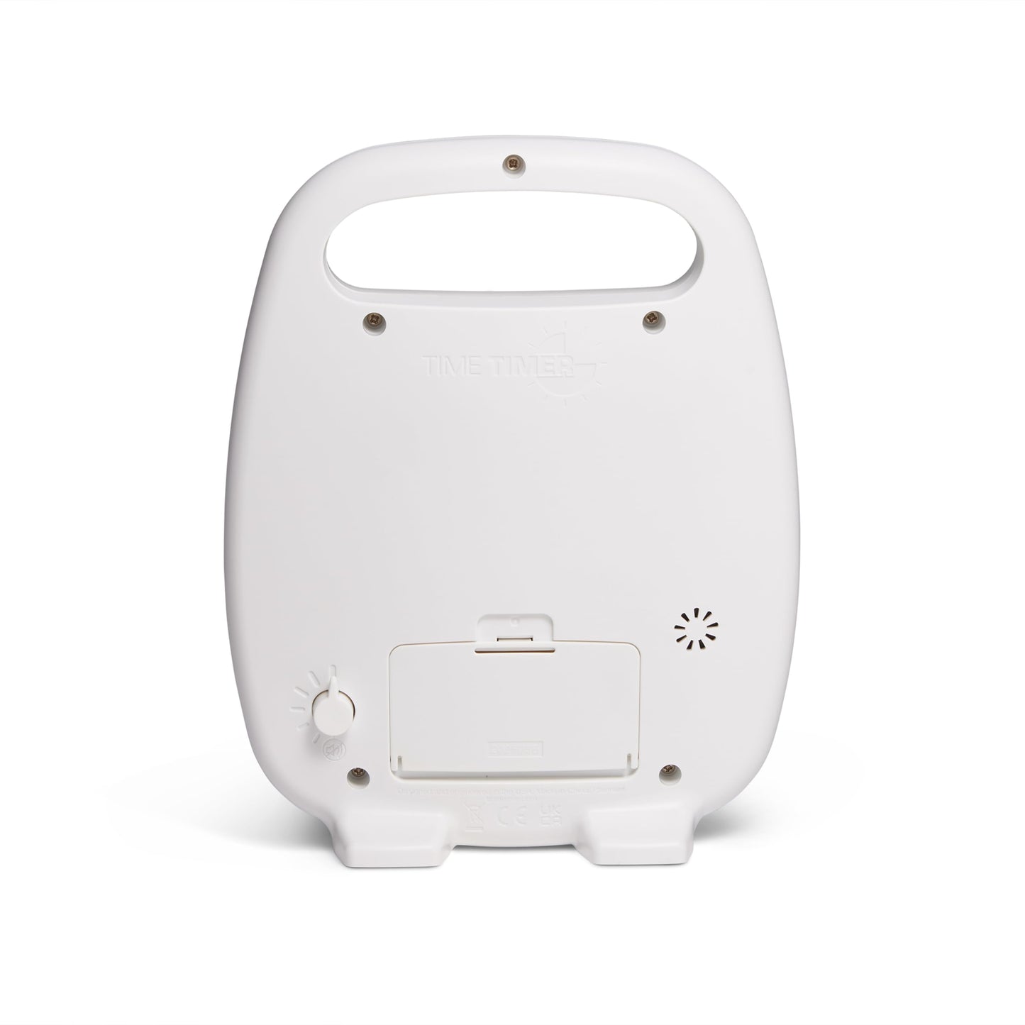 Time Timer PLUS 60 Minute Desk Visual Timer — Countdown Timer with Portable Handle for Classroom, Office, Homeschooling, Study Tool with Silent Operation (White)