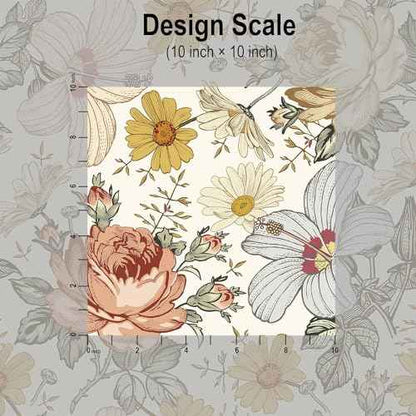 Blooming Wall Multicolor Peony Daisy Peel and Stick Wallpaper Removable Self Adhesive Wall Mural Wall Decor,