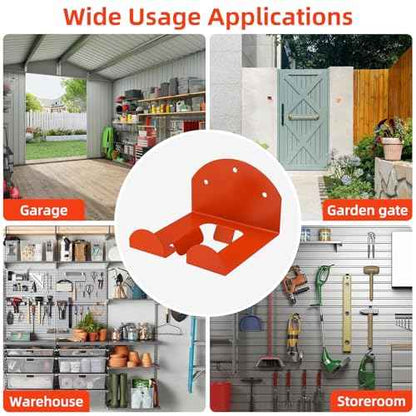 4 Pack Garage Organizer Trimmer Rack, Weed Eater Hanger for Garage Wall, Heavy Duty Power Tool Holder for Grass Trimmer, Weed Wacker, Hedge Trimmer, Garden Tools