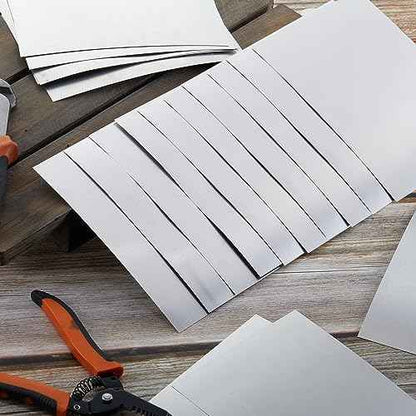 Therwen 120 Pcs 5 x 7 Inch Flashing Aluminum Flashing Sheet Metal Roof for Shed Weatherproofing Areas of Roof Around Chimneys or Skylights (Silver)