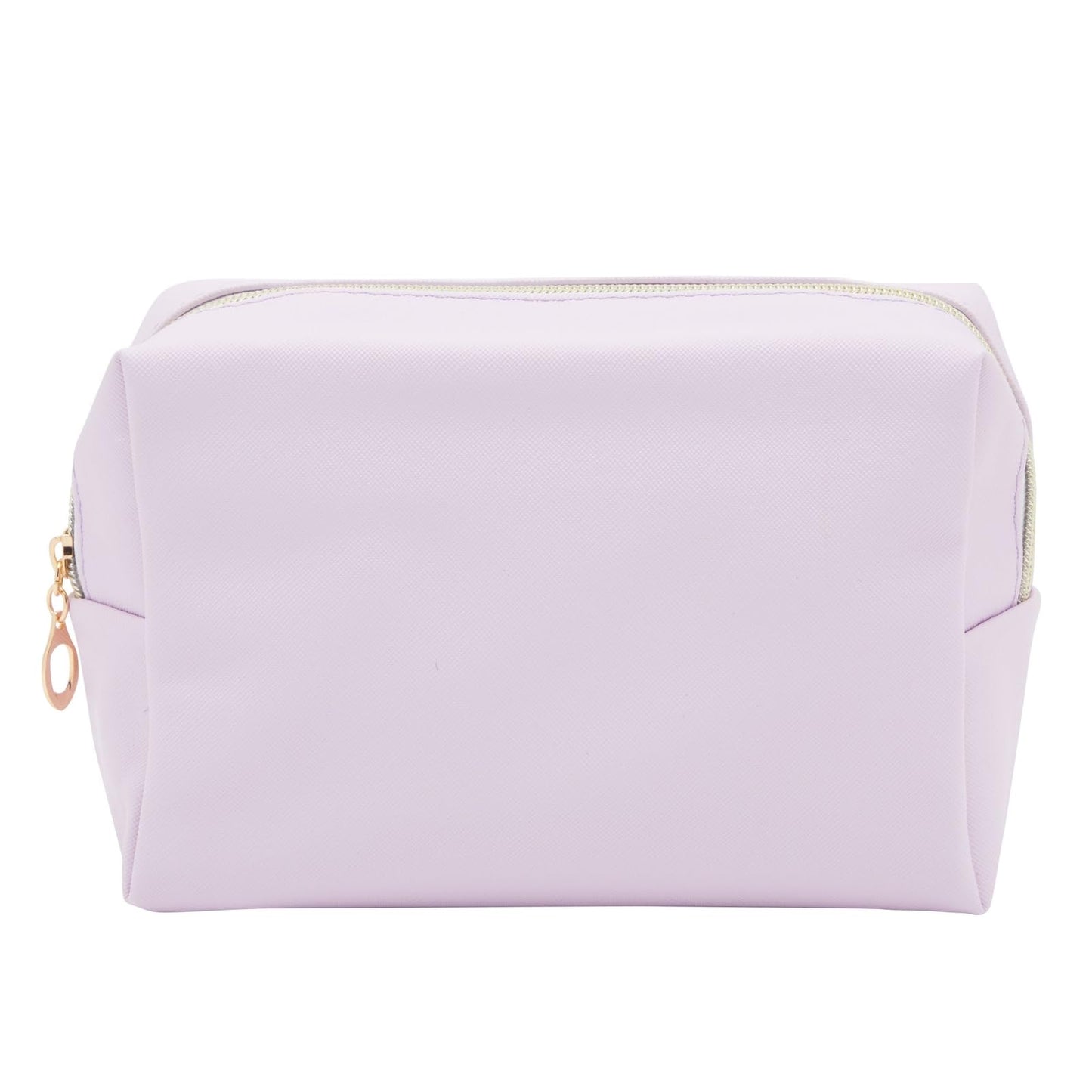 Glamlily 3 Pack Faux Leather Makeup Bag with Zipper, Travel Cosmetic Pouches (3 Pastel Colors)