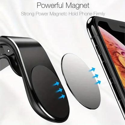 MagMount, Magnetic Phone Holder for Car, Car Phone Holder with Magnetic Metal Plate Securely Clips to Air Vent, Universal Magnetic Phone Mount for Car, Car Accessories,Black
