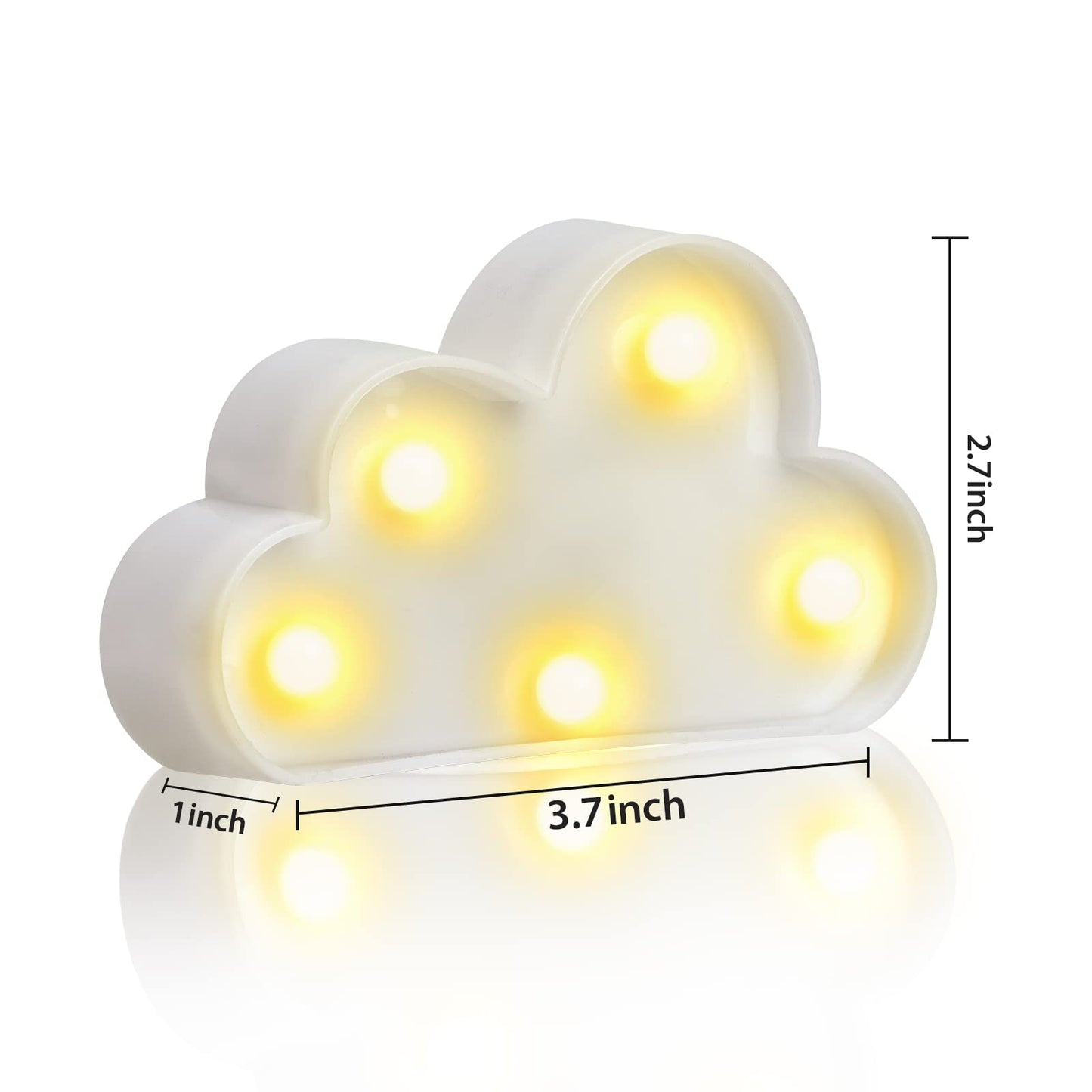 clothmile 3 Pcs LED Cloud Night Light Can Be Hung On The Wall Kids Room Room Light, Suitable for Birthday Party Holiday Decoration Baby Room Nursery Decoration (Cloud)