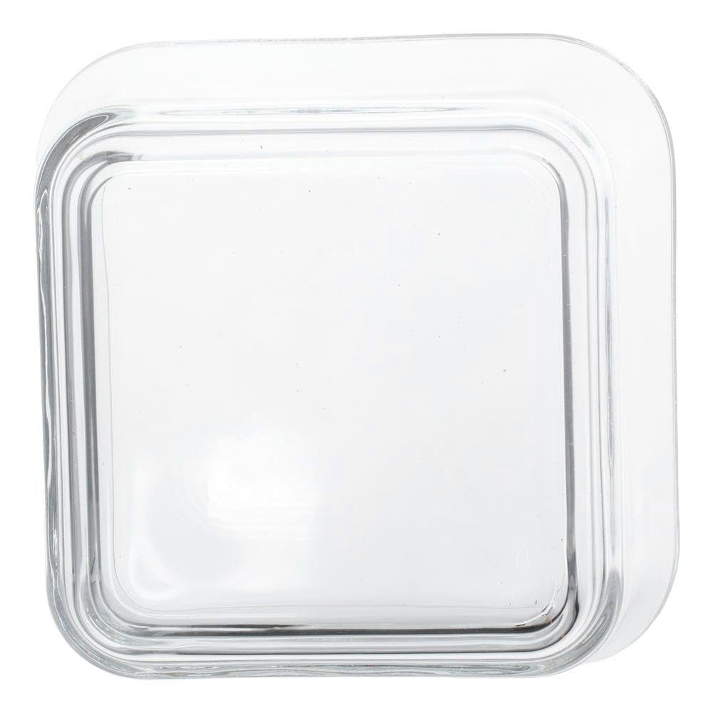GetCoupon Gold Rim Plain Glass Paper Clip Storage Box,Clear Paper Clip Holder Elegant Desk Organizer Accessories For Office, Home