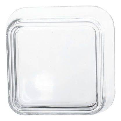 GetCoupon Gold Rim Plain Glass Paper Clip Storage Box,Clear Paper Clip Holder Elegant Desk Organizer Accessories For Office, Home