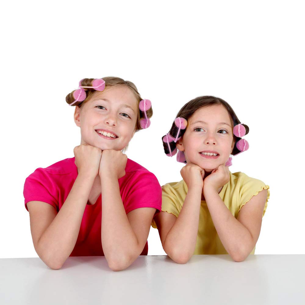 36 Pieces Foam Sponge Hair Rollers - Soft Sleeping Flexible Styling Curlers for Hair Styling (Pink)