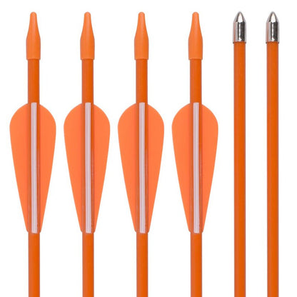 NIKA ARCHERY Fiberglass Arrows Youth Kids Practise Recurve Bows Compound Bow Shooting 12 pcs 24 inch Shafts