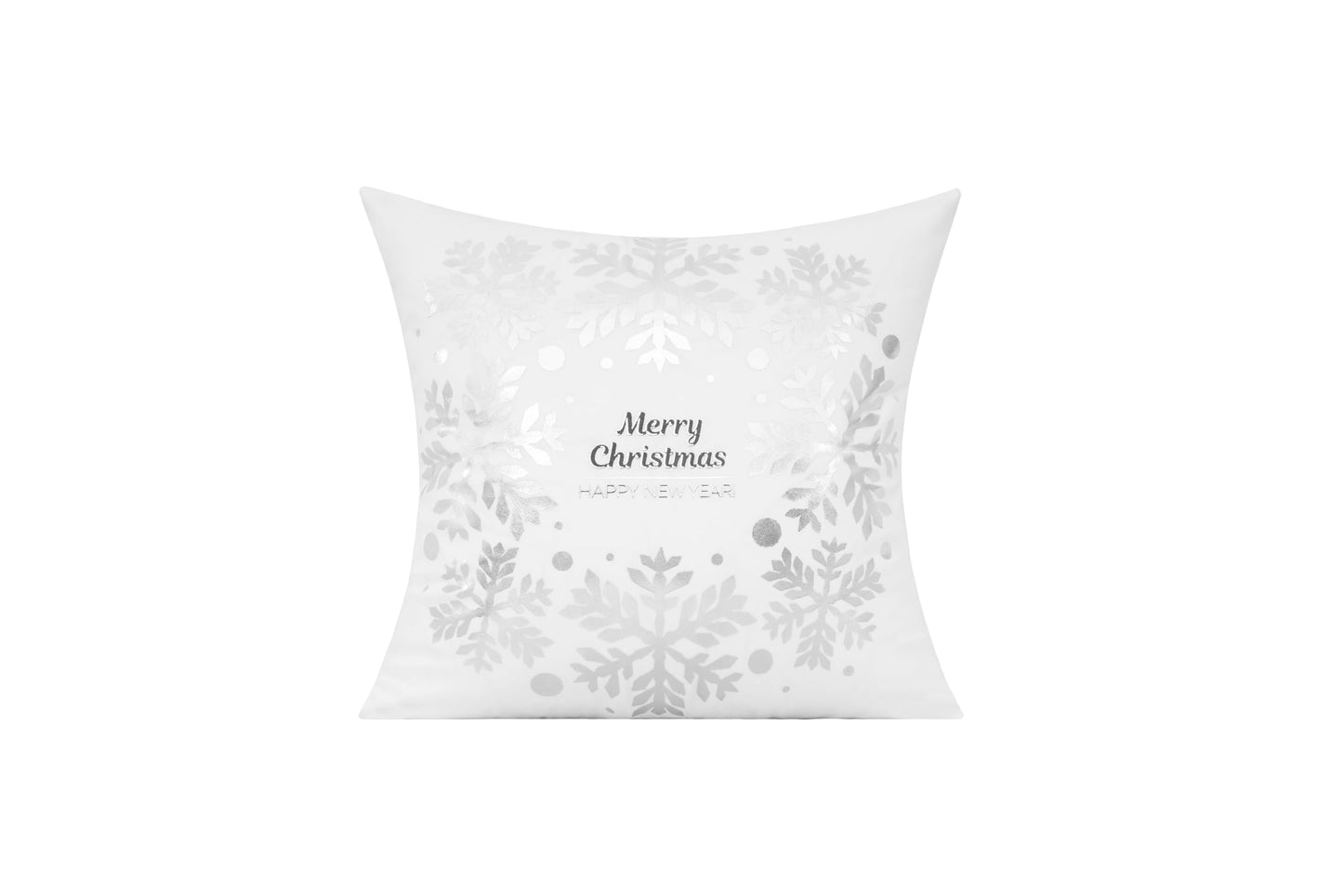 All Smiles White Silver Christmas Throw Pillow Covers Cases 18X18 Set of 4 Winter Xmas Navidad Decorations Indoor Home Holiday Décor Ornaments Velvet Cushion for Sofa Tree Snowflake Reindeer